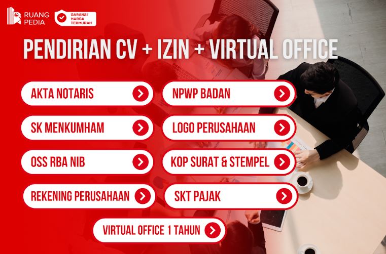 Pendirian CV + Izin + Alamat Virtual Office